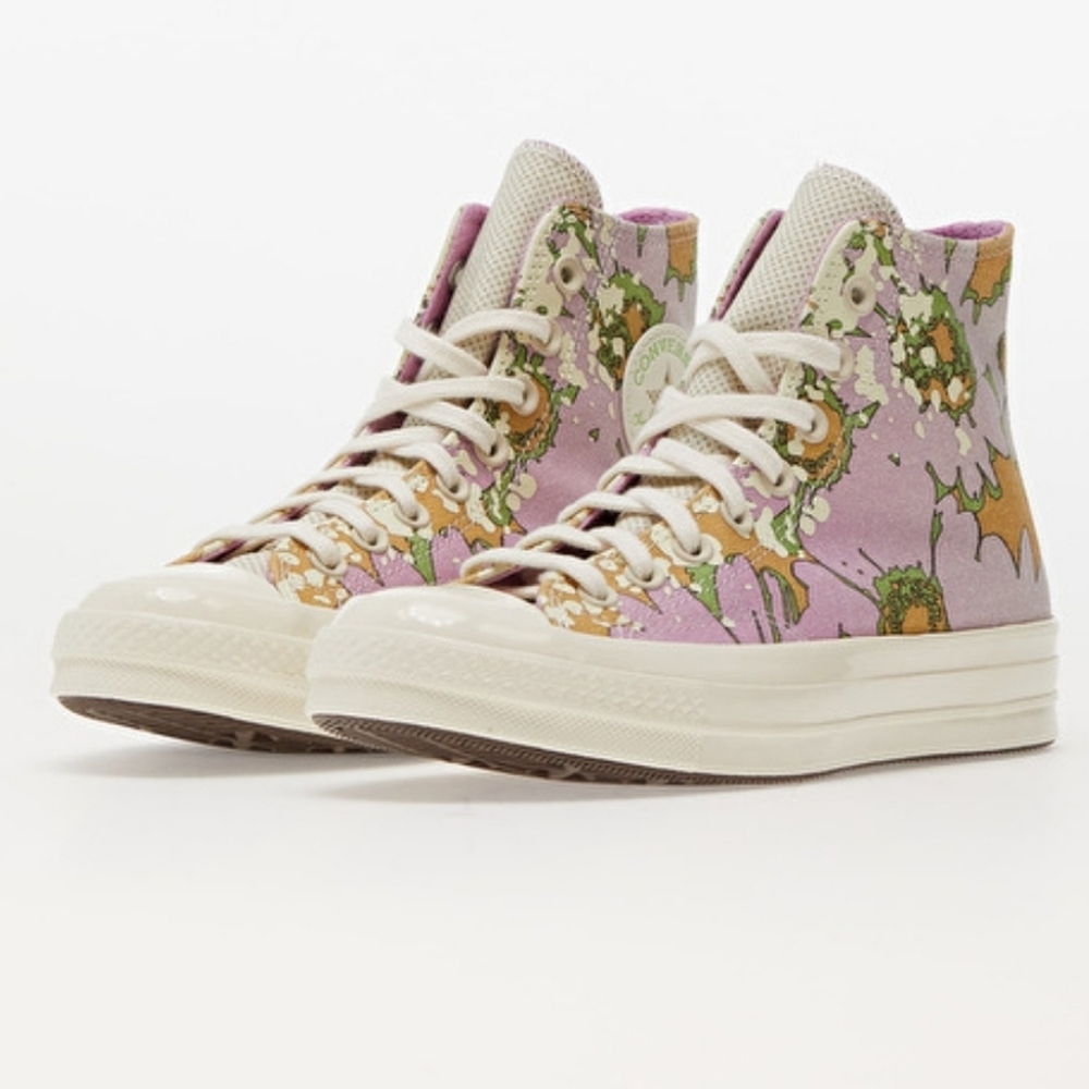 Chuck 70 High‎ 'Crafted Florals' sneakers in the 'Beyond Pink'